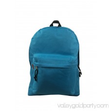 K-Cliffs Backpack Classic School Bag Basic Daypack Simple Book Bag 16 Inch Black 564848106